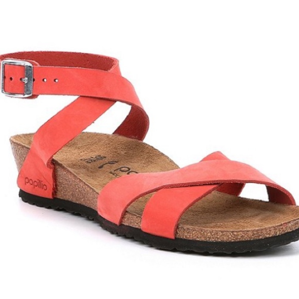 NWT PAPILLIO BIRKENSTOCK LOLA CORAL SANDAL 10 41 - Picture 2 of 9